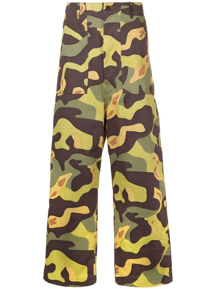 Junya Watanabe Man Camouflage Print Trousers - Green
