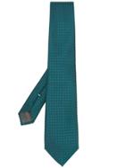 Canali Embroidered Silk Tie - Green