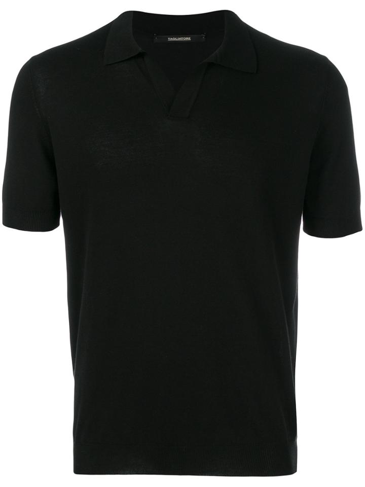 Tagliatore Slim-fit Polo Shirt - Black