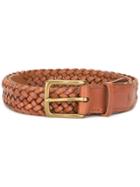 Polo Ralph Lauren Interlaced Leather Belt - Brown