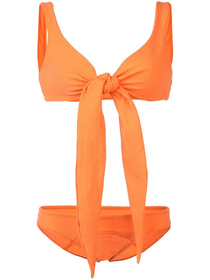 Lisa Marie Fernandez Wrap Bikini - Yellow & Orange