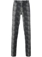 Tom Rebl 'reptile' Trousers, Men's, Size: 48, Black, Cotton/polyamide/spandex/elastane