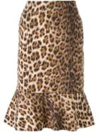 Moschino Vintage Leopard Print Skirt, Women's, Size: 36, Brown
