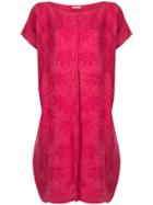 Versace Vintage 1980's Floral Print Shift Dress - Pink