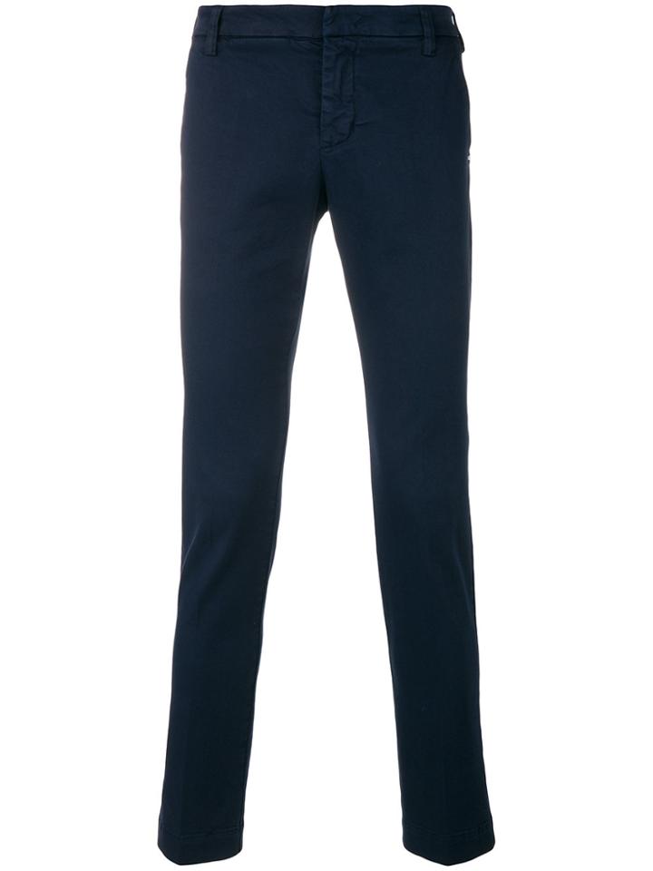 Entre Amis Classic Fitted Chinos - Blue