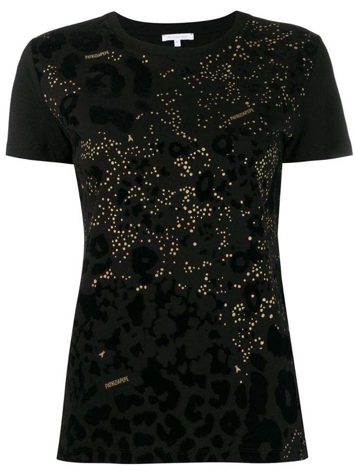 Patrizia Pepe Rhinestone-embellished T-shirt - Black