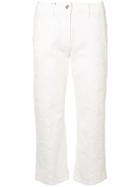 Blumarine Lace Panel Denim Pants - White