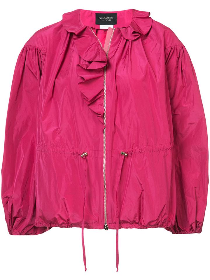 Giambattista Valli Puff Ball Ruffled Jacket - Pink & Purple