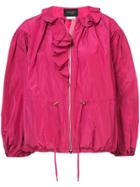 Giambattista Valli Puff Ball Ruffled Jacket - Pink & Purple