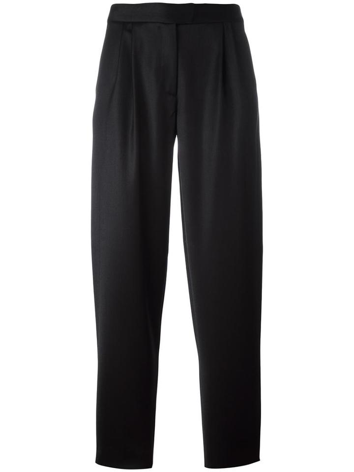 Boutique Moschino Cropped Trousers, Women's, Size: 42, Black, Virgin Wool/rayon