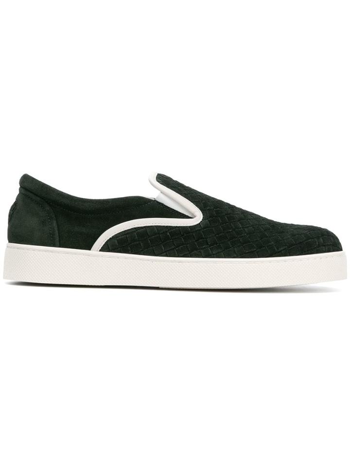 Bottega Veneta Intrecciato Dodger Sneakers - Green