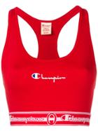 Champion Logo Print Sports Bra - Red