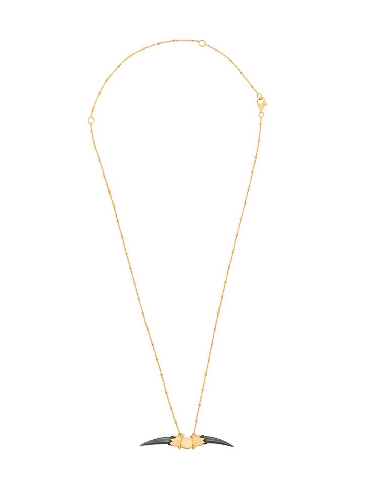 Kasun London Double Claw Pendant Necklace - Metallic