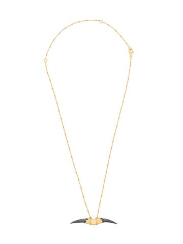 Kasun London Double Claw Pendant Necklace - Metallic