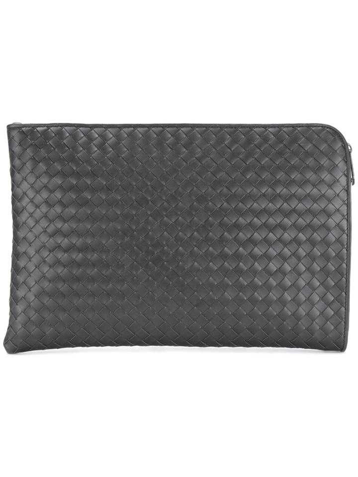 Bottega Veneta Intrecciato Document Case - Grey