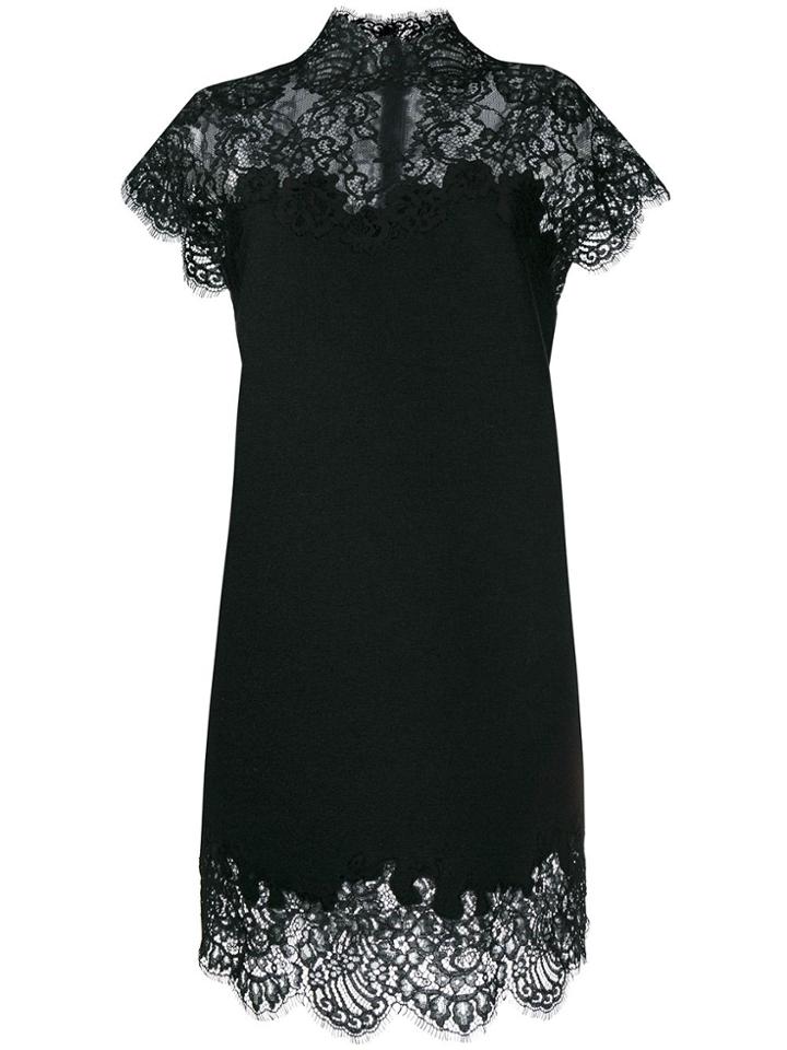 Ermanno Scervino Lace Panel Shift Dress - Black