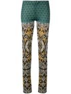 Paco Rabanne Printed Straight-cut Trousers - Green
