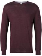 Eleventy - Round Neck Plain Sweatshirt - Men - Silk/merino - L, Pink/purple, Silk/merino