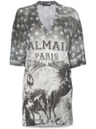 Balmain Horse Logo T-shirt - Grey