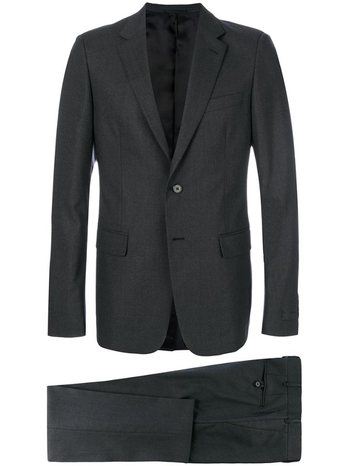 Prada Embroidered Micro Pinstripe Suit - Grey