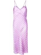 Michelle Mason Striped Slip Dress - Purple