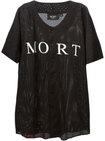 Mort X Swear Mort Mesh Baseball Shirt, Adult Unisex, Size: L, Black, Polyester