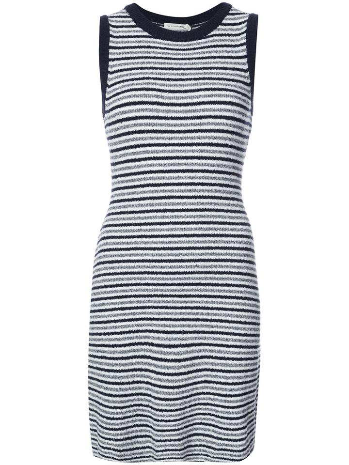 Rag & Bone - Striped Mini Tank Dress - Women - Cotton/nylon/spandex/elastane - L, Black, Cotton/nylon/spandex/elastane