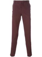 Kenzo Slim-fit Chinos, Men's, Size: 50, Red, Cotton/spandex/elastane