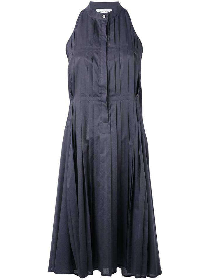 Io Ivana Omazic Pleated Flared Dress - Grey