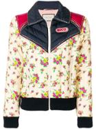 Gucci Floral Down Jacket - Nude & Neutrals