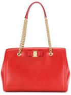 Salvatore Ferragamo Melike Leather Tote - Red