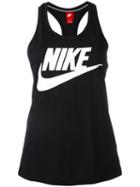 Nike Logo Print Tank, Women's, Size: Large, Black, Polyester/modal
