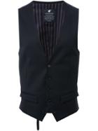Loveless Fitted Waistcoat, Men's, Size: Large, Black, Polyester/polyurethane/rayon