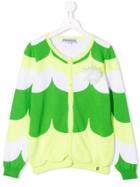 Simonetta Leaves Print Cardigan - Green