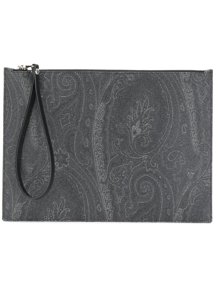 Etro Paisley Print Pouch - Black