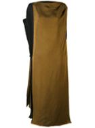 Uma Wang - Asymmetric Panel Dress - Women - Viscose - M, Brown, Viscose
