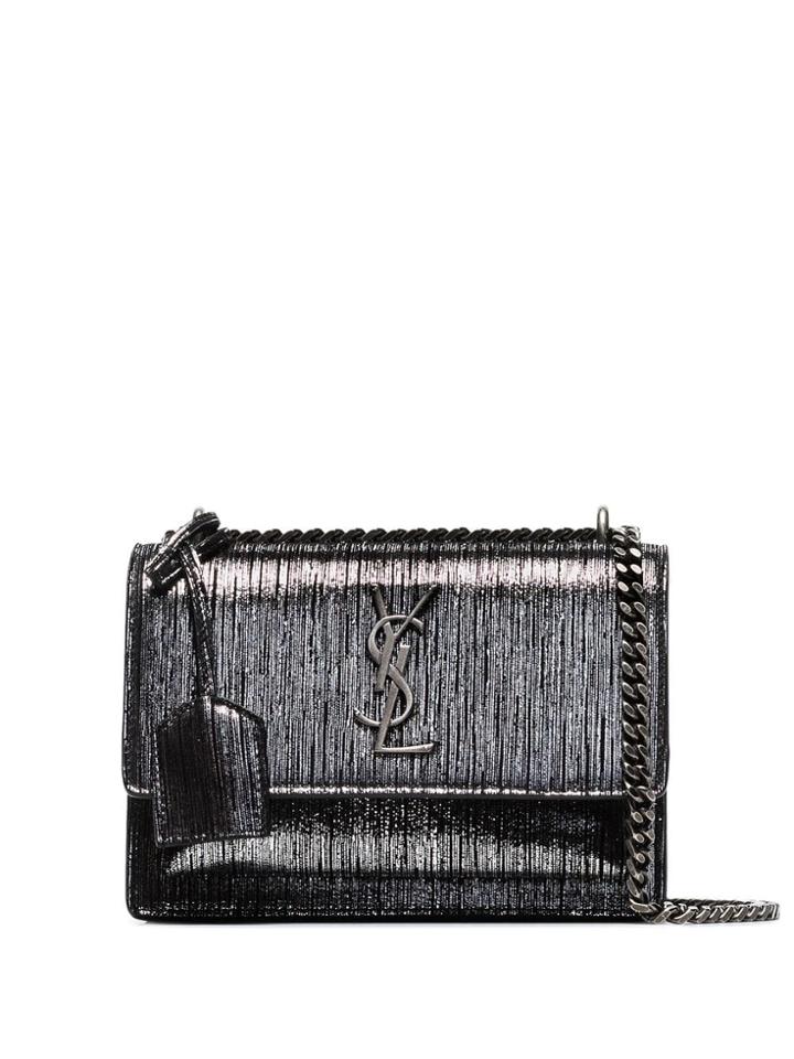 Saint Laurent Metallic Sunset Small Lamé Leather Shoulder Bag