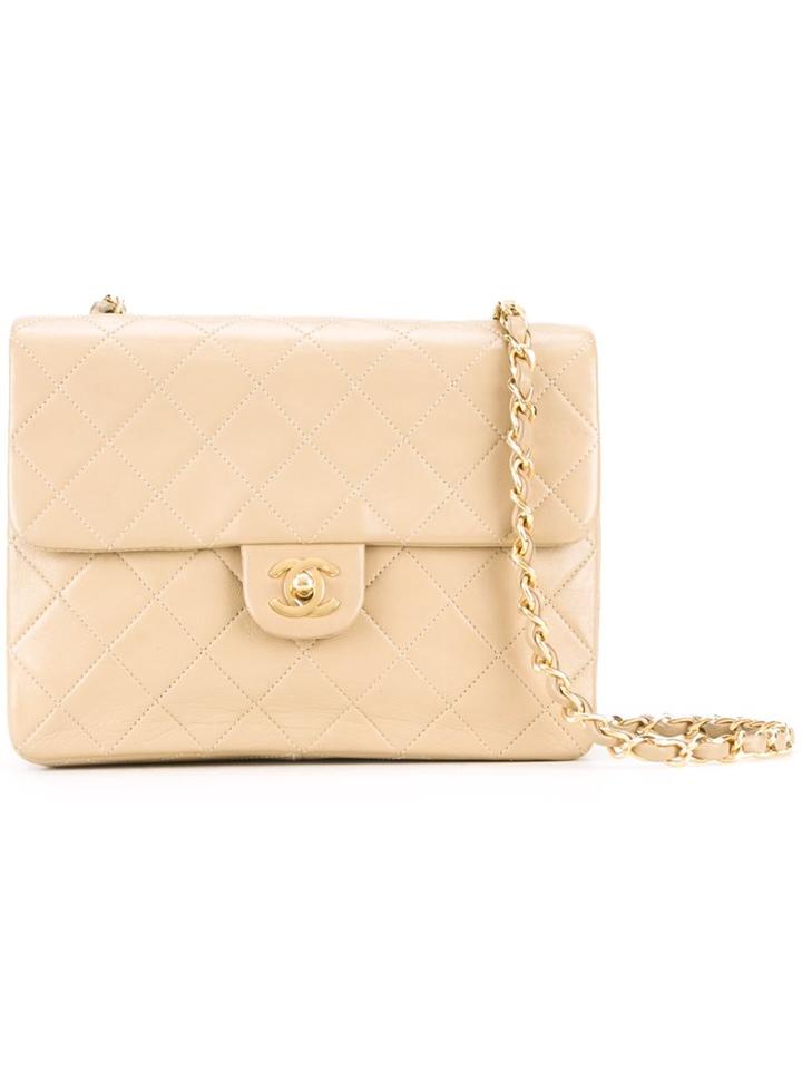 Chanel Vintage Quilted Shoulder Bag, Women's, Brown
