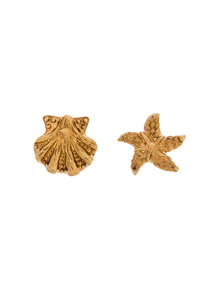 Versace Sea Shell Earrings - Metallic