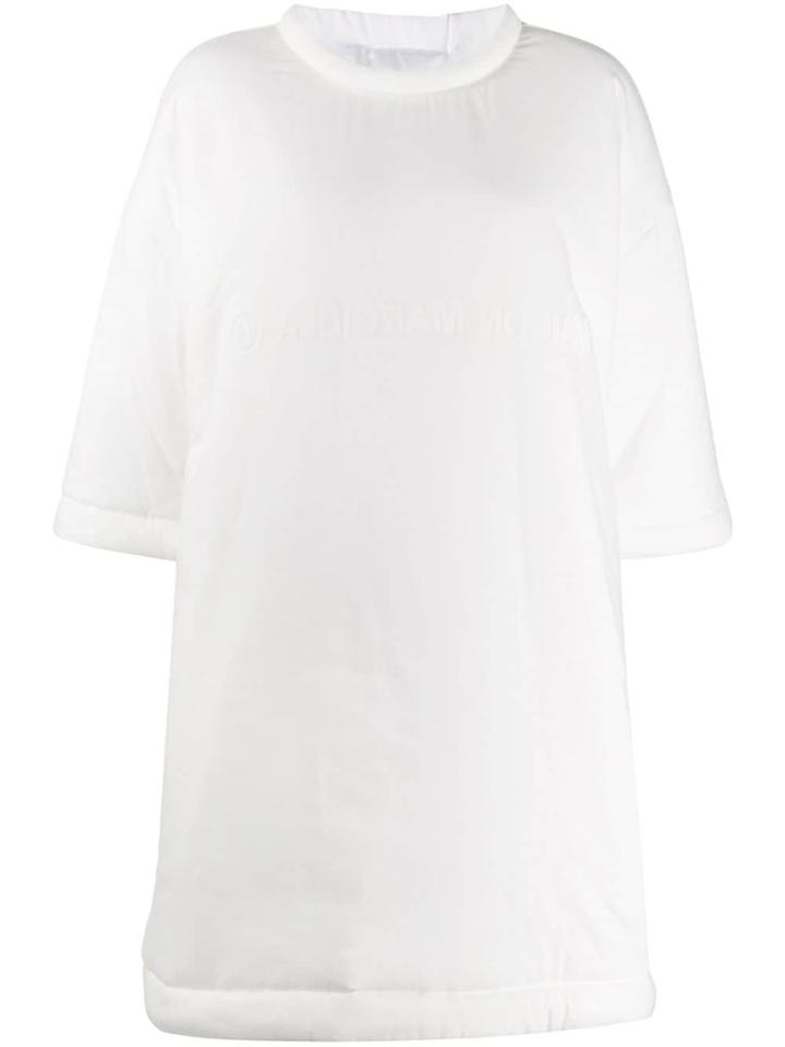 Mm6 Maison Margiela Printed Logo Oversized T-shirt - White