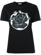 J.w.anderson Rose Print T-shirt, Women's, Size: Small, Black, Cotton