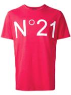 No21 Logo Print T-shirt, Men's, Size: Small, Red, Cotton