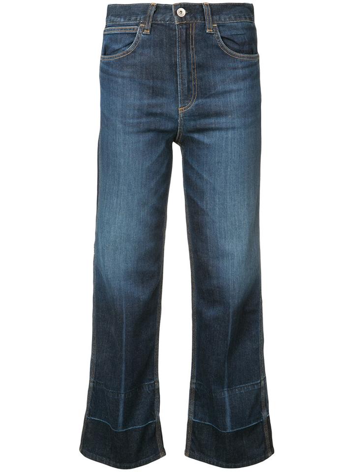 Rag & Bone /jean - Clermont Bootcut Cropped Jeans - Women - Cotton/polyurethane - 31, Blue, Cotton/polyurethane