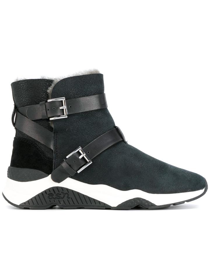 Ash Double Strap Boots - Black