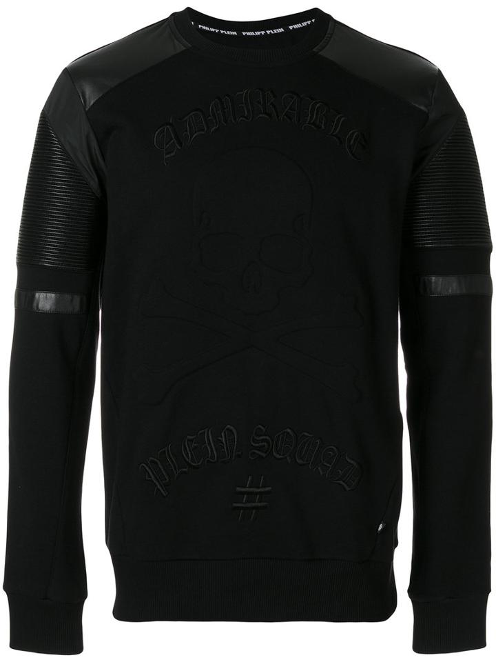 Philipp Plein - Embroidered Sweatshirt - Men - Cotton/polyester/polyurethane - M, Black, Cotton/polyester/polyurethane