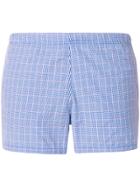 Prada Checked Swim Shorts - Blue