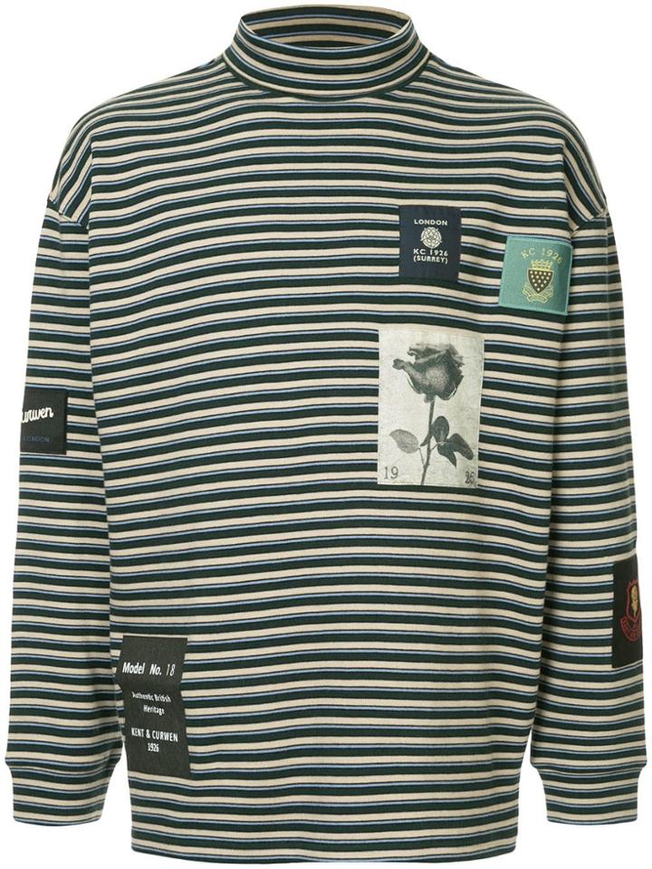 Kent & Curwen Breton Stripe Rollneck - Green