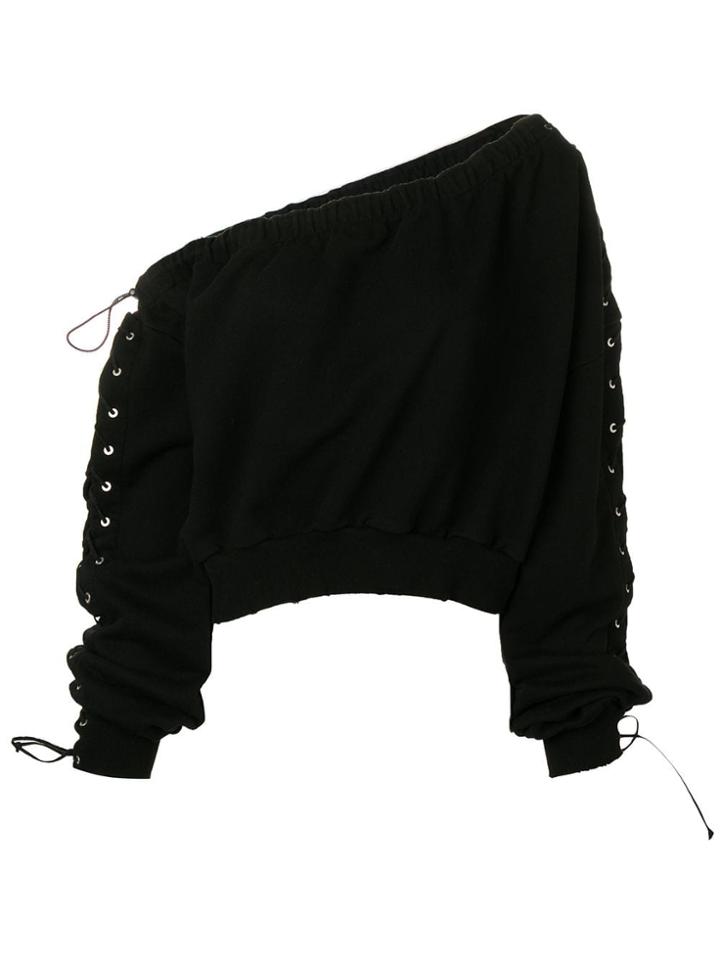 Unravel Project Maglia Cropped Jumper - Black