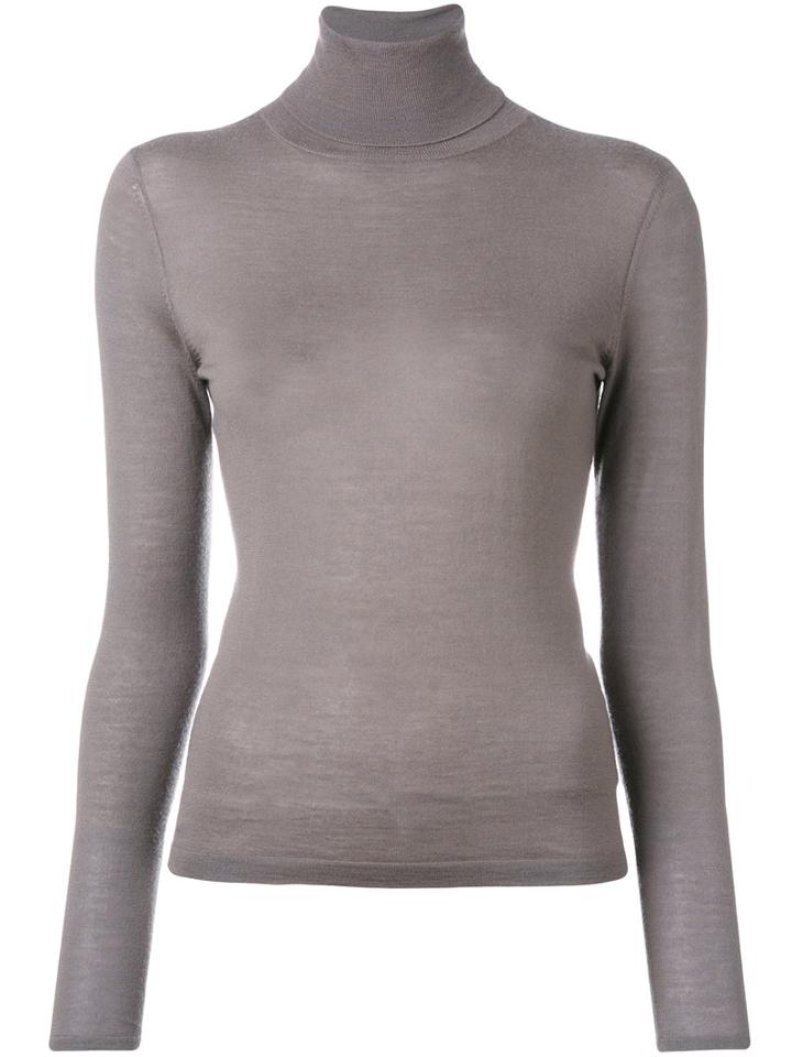 N.peal Turtleneck Knit Top, Women's, Size: Small, Grey, Cashmere
