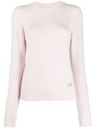 Barrie Knit Crew Neck Sweater - Pink